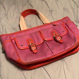 Pink Nylon Coach bag